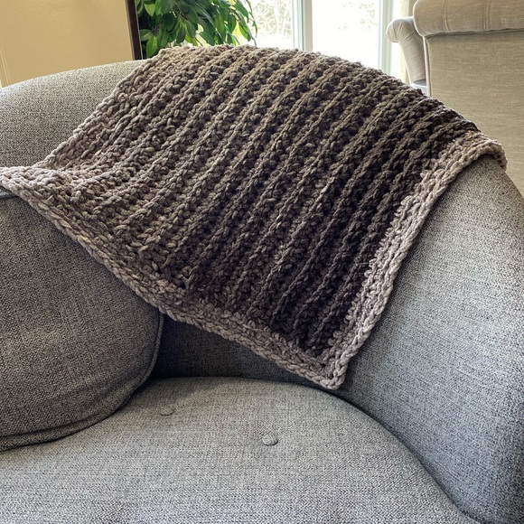 Ombré Grey Baby Blanket - Picture 2 of 5